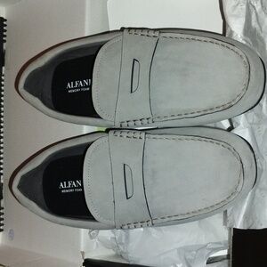 Alfani Men's Marco Slip On Penny Driver Loafers Gray Shoes
